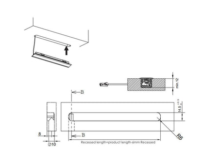 L&S Malindi Meccano Aluminium Profile. For use with Flexible Strip Reel. Length: 1500mm