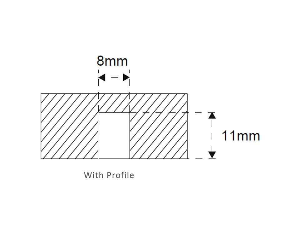 L&S LED Mini Octopus Flexible Strip Aluminium Profile in Black. Length: 3000mm