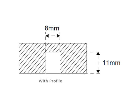 L&S LED Mini Octopus Flexible Strip Aluminium Profile in Black. Length: 3000mm