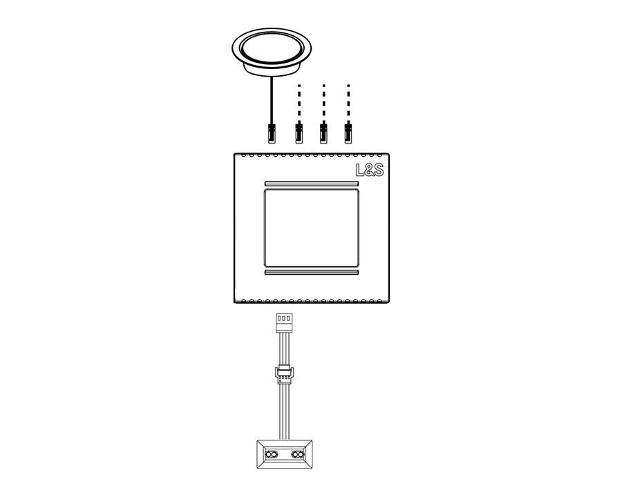 L&S MEC System Wired Sensor Distribution Module for Sensors and Switches. 4 ways. 24 Volt