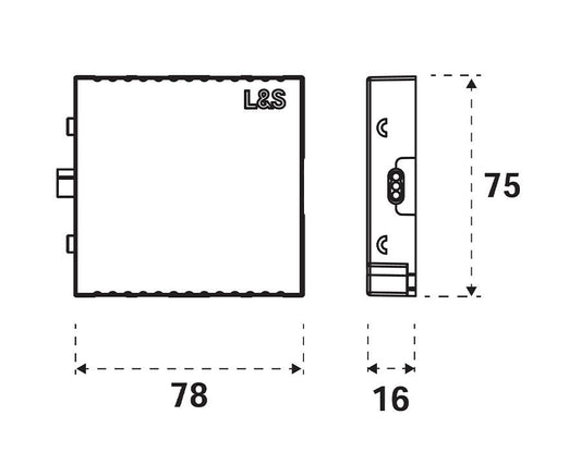 L&S MEC System Smart Distribution Module. For Monochrome Lighting. 8 ways. 24 Volt