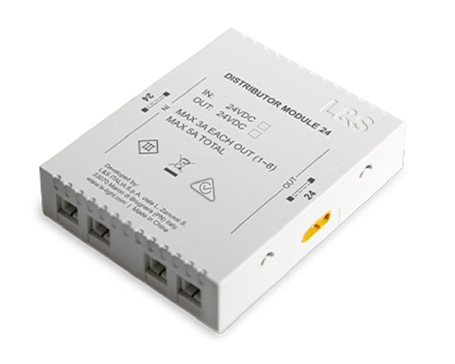 L&S MEC 8-way standard distribution module – 24V smart lighting control for multiple circuits, enabling efficient and customizable lighting setups.