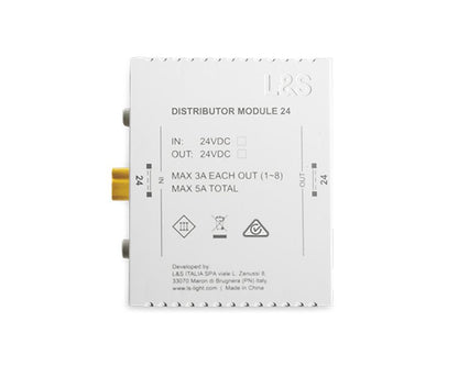 L&S MEC 8-way standard distribution module – 24V smart lighting control for multiple circuits, enabling efficient and customizable lighting setups.