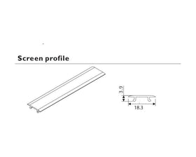 L&S Malindi Meccano Frosted Diffuser. For use with Flexible Strip Reel. Colour: Black Length: 3000mm by W&B