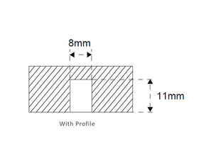 L&S LED Mini Octopus Flexible Strip Aluminium Profile in Black. Length: 3000mm by W&B