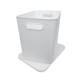 Large White Storage Tub with Lid