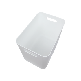 Large White Storage Tub with Lid