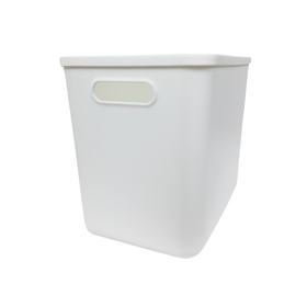 Large White Storage Tub with Lid