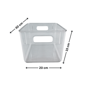 Large Bathroom Clear Tub – Stackable Plastic Organiser