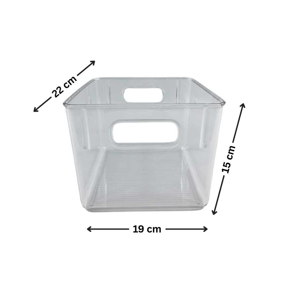 Large Under-Sink Clear Tub – Stackable Home Organiser-1