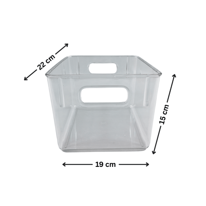 Large Under-Sink Clear Tub – Stackable Home Organiser-1