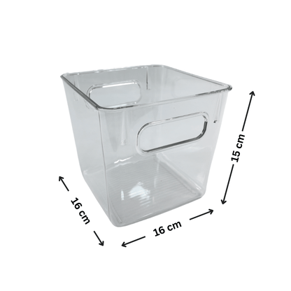 Medium Clear Laundry Tub – Stackable Storage Organiser-1