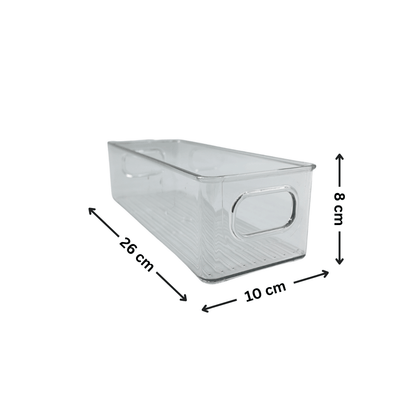 Mini Clear Laundry Storage Tub – Compact & Stackable-2
