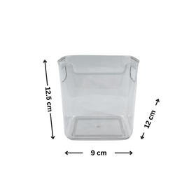 XS Clear Laundry Storage Tub – 12cm Stackable Box