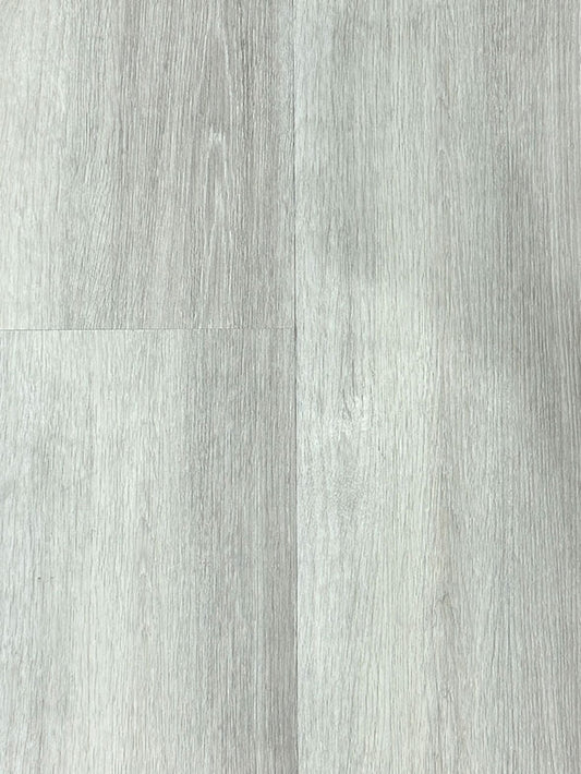 Lunar Glow 8mm waterproof hybrid plank flooring featuring a natural timber-look finish, scratch-resistant surface, built-in acoustic underlay, and 5G click-lock installation for residential and commercial interiors.