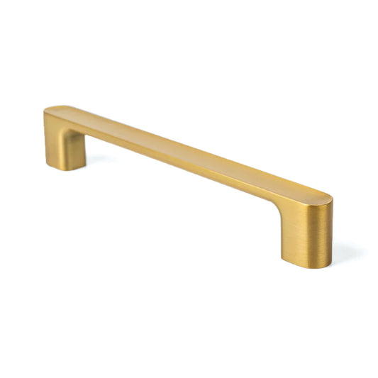 Luv Angled by Momo solid brass angled cabinet handle designed for modern kitchen cabinets, wardrobes, and furniture drawers