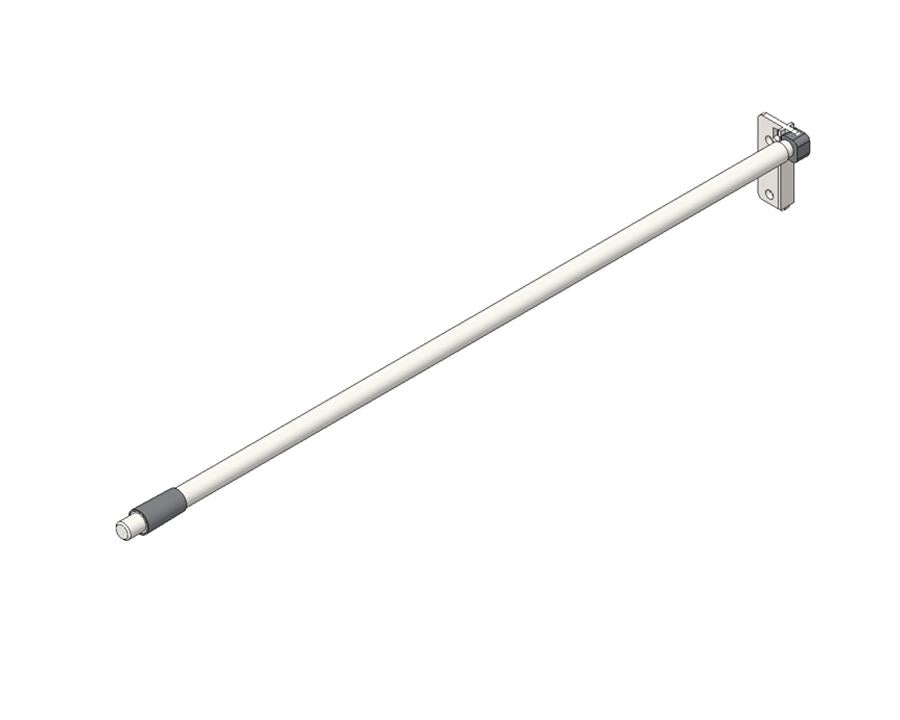 Blum METABOX Longside Gallery Rail In Cream. Size: 450mm. Includes: 2 Gallery Rods And 2 Gallery Back Fixings by W&B