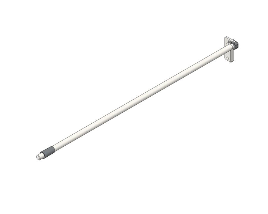 Blum METABOX Longside Gallery Rail In Cream. Size: 500mm. Includes: 2 Gallery Rods And 2 Gallery Back Fixings ZRE.471S.ID