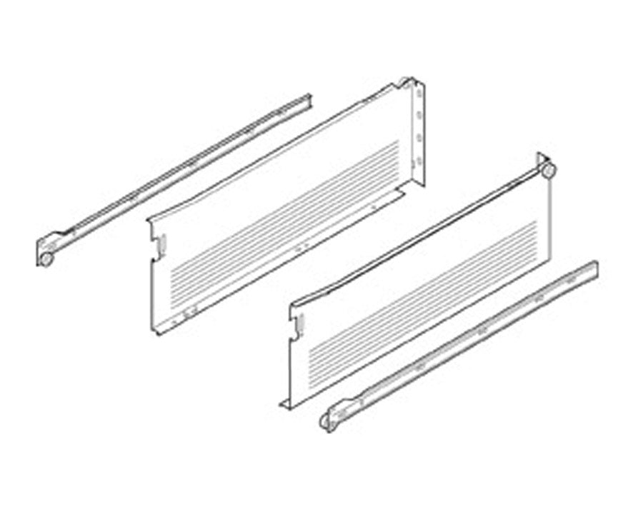 Blum METABOX Sides & runner Set. Single Extension. Steel Sides 150mm X 500mm 320H5000C15 by W&B