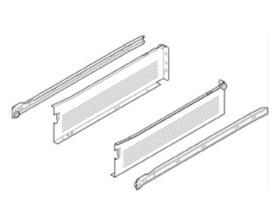 Blum METABOX Side & Runner Set. Single Extension Steel Sides 118mm X 500mm. *Sides And Runners Only* 320K5000C15