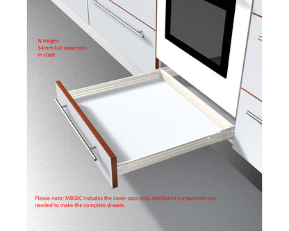 Blum METABOX Cover Cap, Rectangular Symmetrical In Cream ZAA.3500