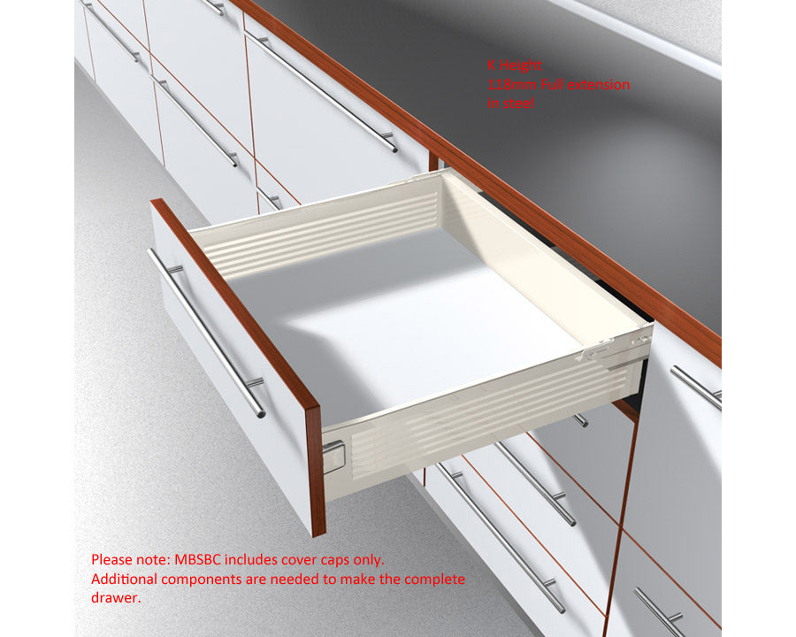 Blum METABOX Cover Cap, Rectangular Symmetrical In Cream ZAA.3500