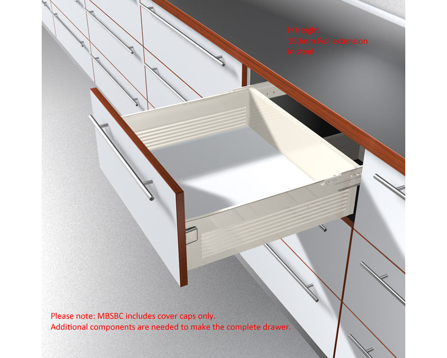 Blum METABOX Cover Cap, Rectangular Symmetrical In Cream ZAA.3500