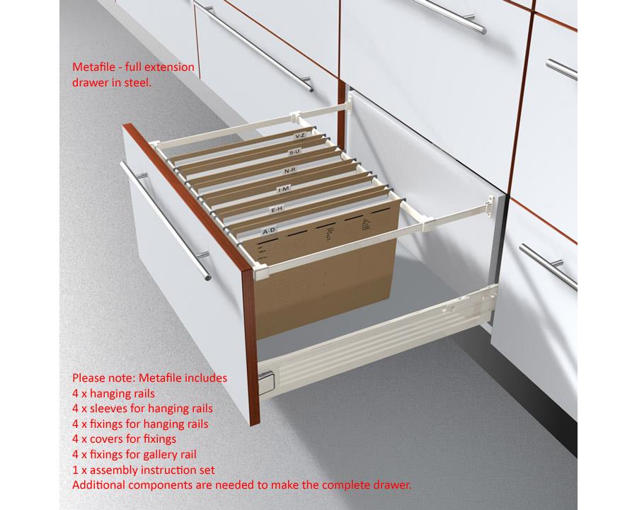 Blum METABOX/TANDEMBOX Metafile For Hanging File System In Cream ZRM.5500