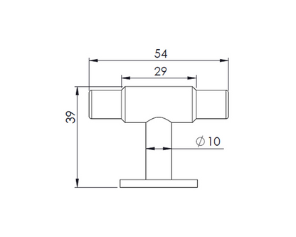 Furnipart Manor T Knob. Finish: Gold. Diameter: 30mm