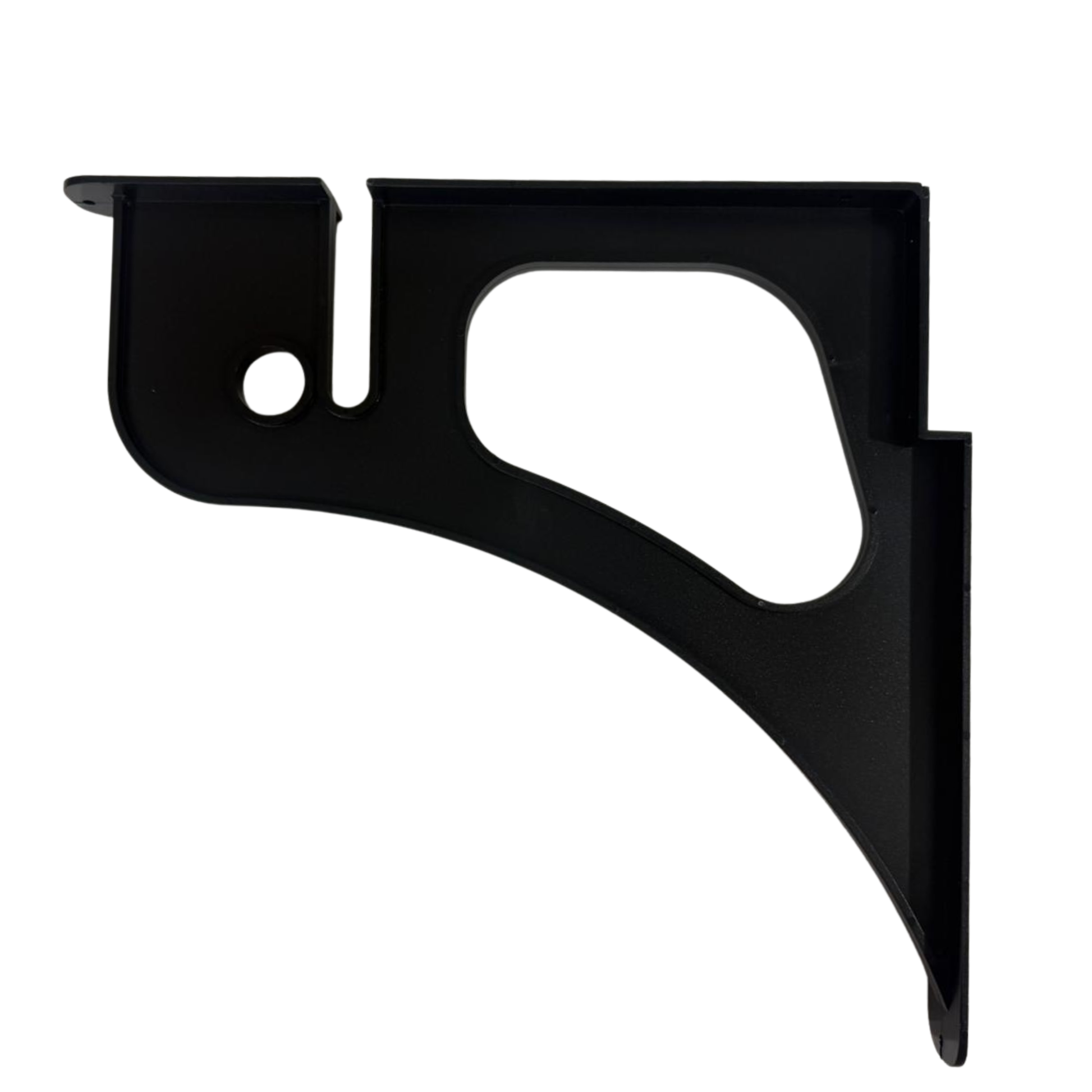 Matt-black metal wardrobe shelf bracket for closet shelf support – heavy-duty shelf hardware