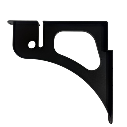 Matt-black metal wardrobe shelf bracket for closet shelf support – heavy-duty shelf hardware