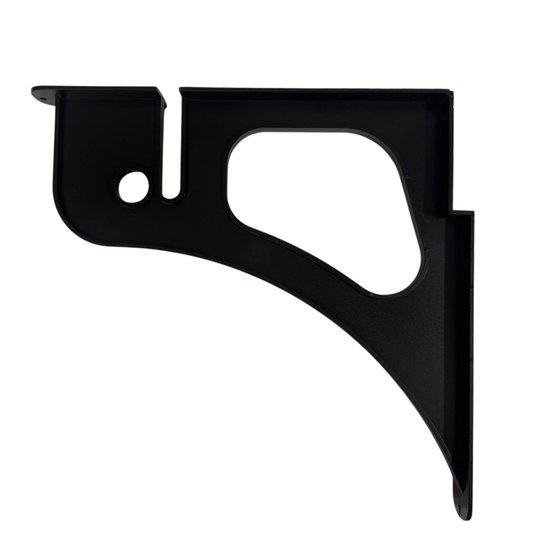 Matt-black metal wardrobe shelf bracket for closet shelf support – heavy-duty shelf hardware