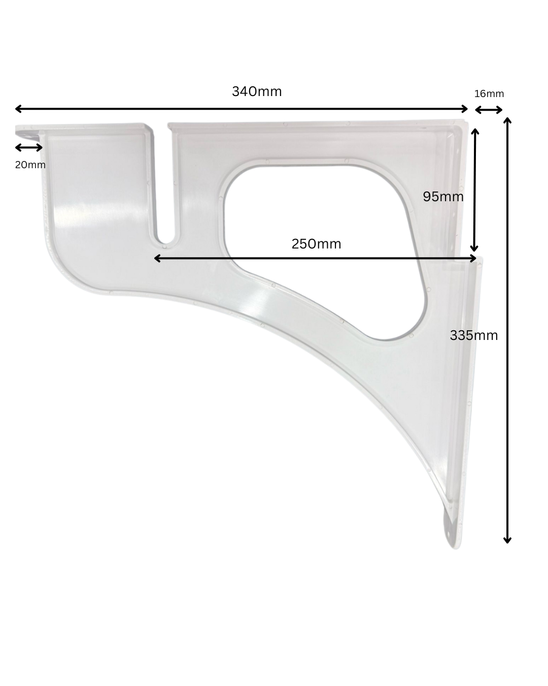 Matt-black metal wardrobe shelf bracket for closet shelf support – heavy-duty shelf hardware