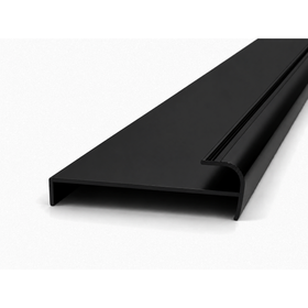 Black Return Jamb triple track 5.6m - Wardrobe Aluminium