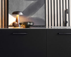 Furnipart Crossing Handle. Finish: Black Ash/Matt Black. Length: 168mm by W&B
