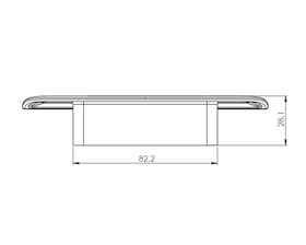Furnipart Horizon Handle. Finish: Matt Black. Length: 140mm by W&B