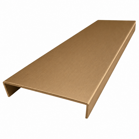 Matt bronze aluminium double track wall jamb 5.5m system for sliding wardrobe doors and framing installation