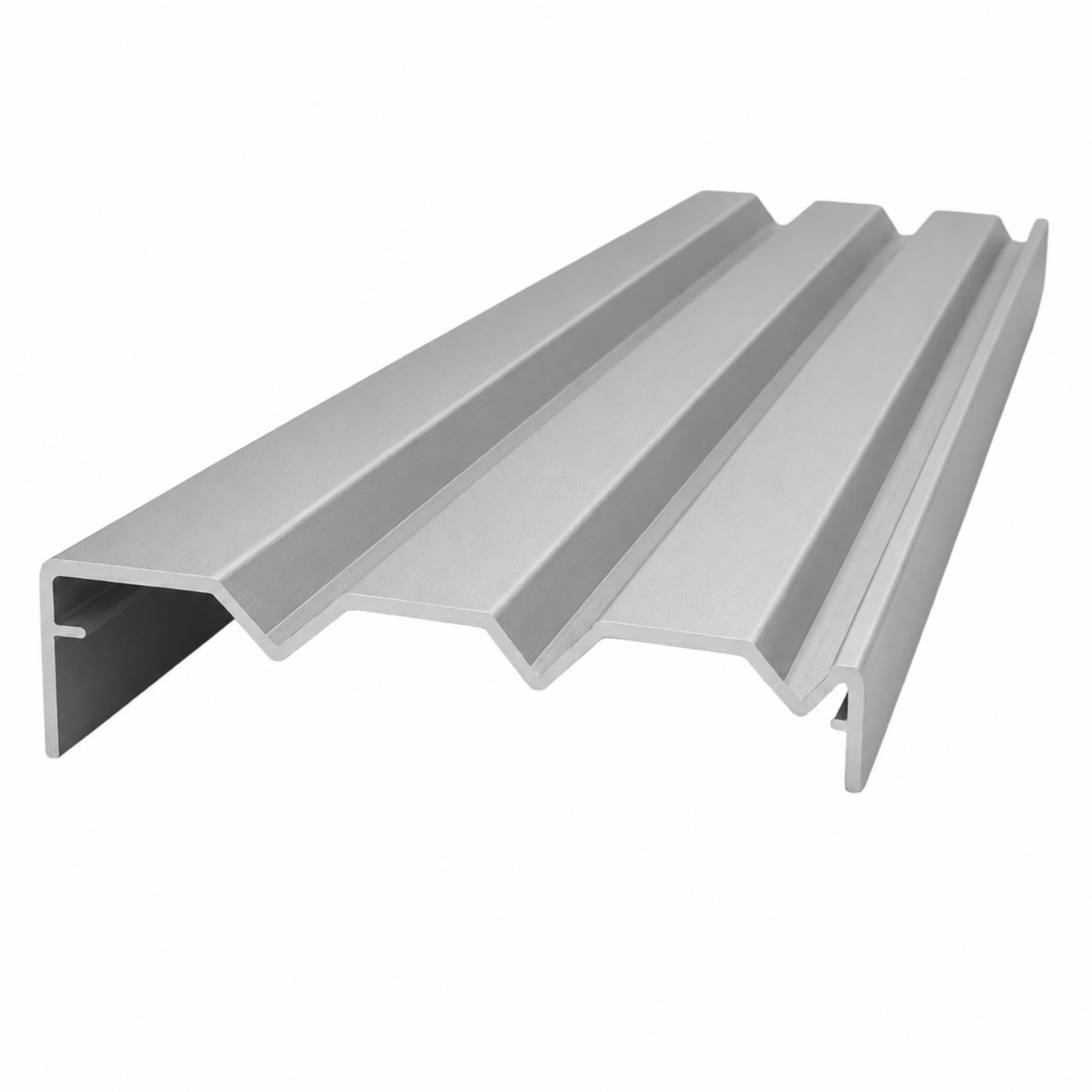 Matt Silver Wardrobe Bottom Track Triple 5.7m -Triple track System