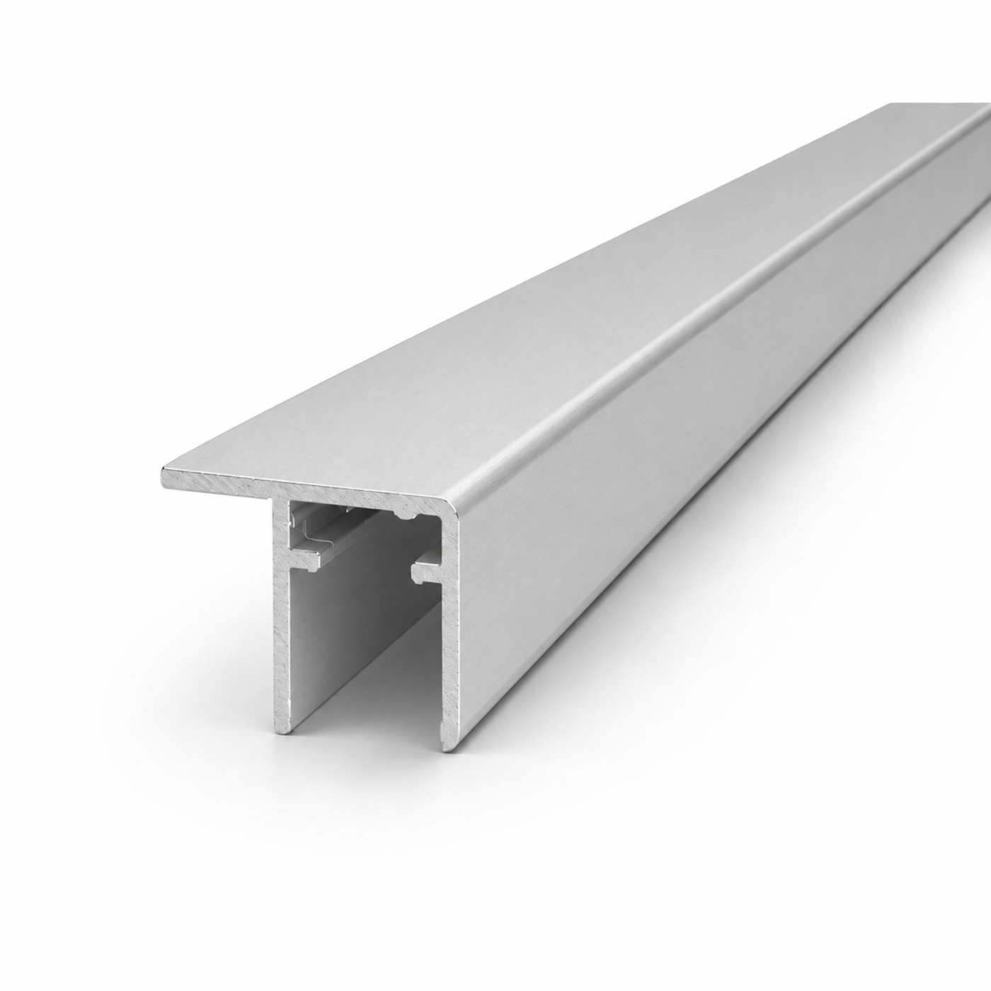 Wardrobe Top and Bottom Rail | Frameless | Matt Silver