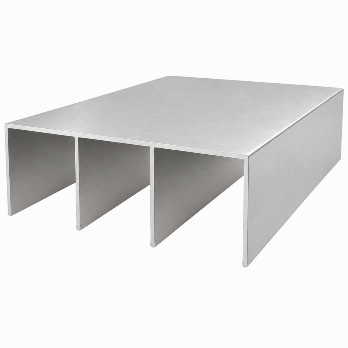 Matt Silver Top Track Triple 5.7m - Wardrobe sliding door track
