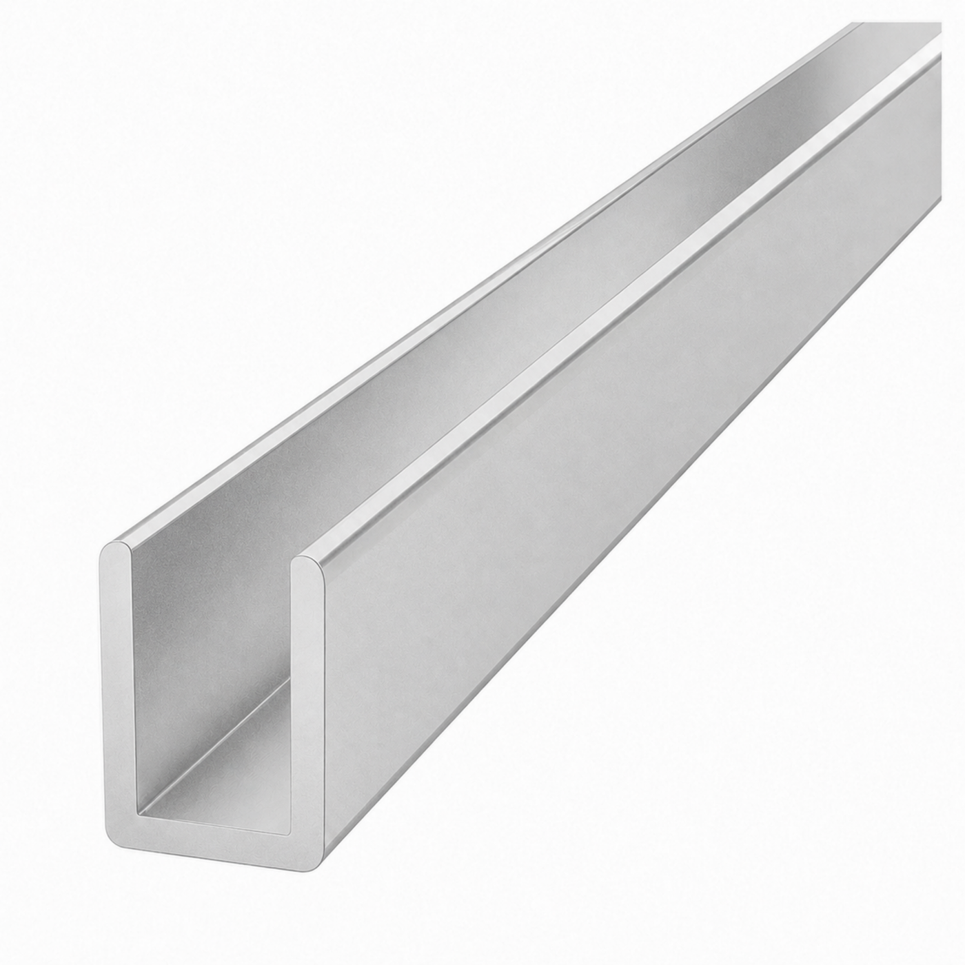 Matt Silver U Channel 5.5m - Wardrobe Aluminium Framing