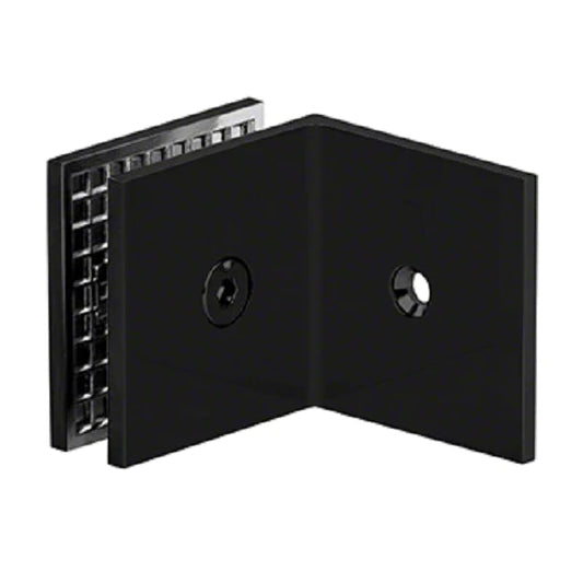 Matte black wall to glass shower screen bracket for frameless glass shower panels