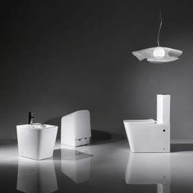 Imperial Floor Standing Bidet | Matte White | Square