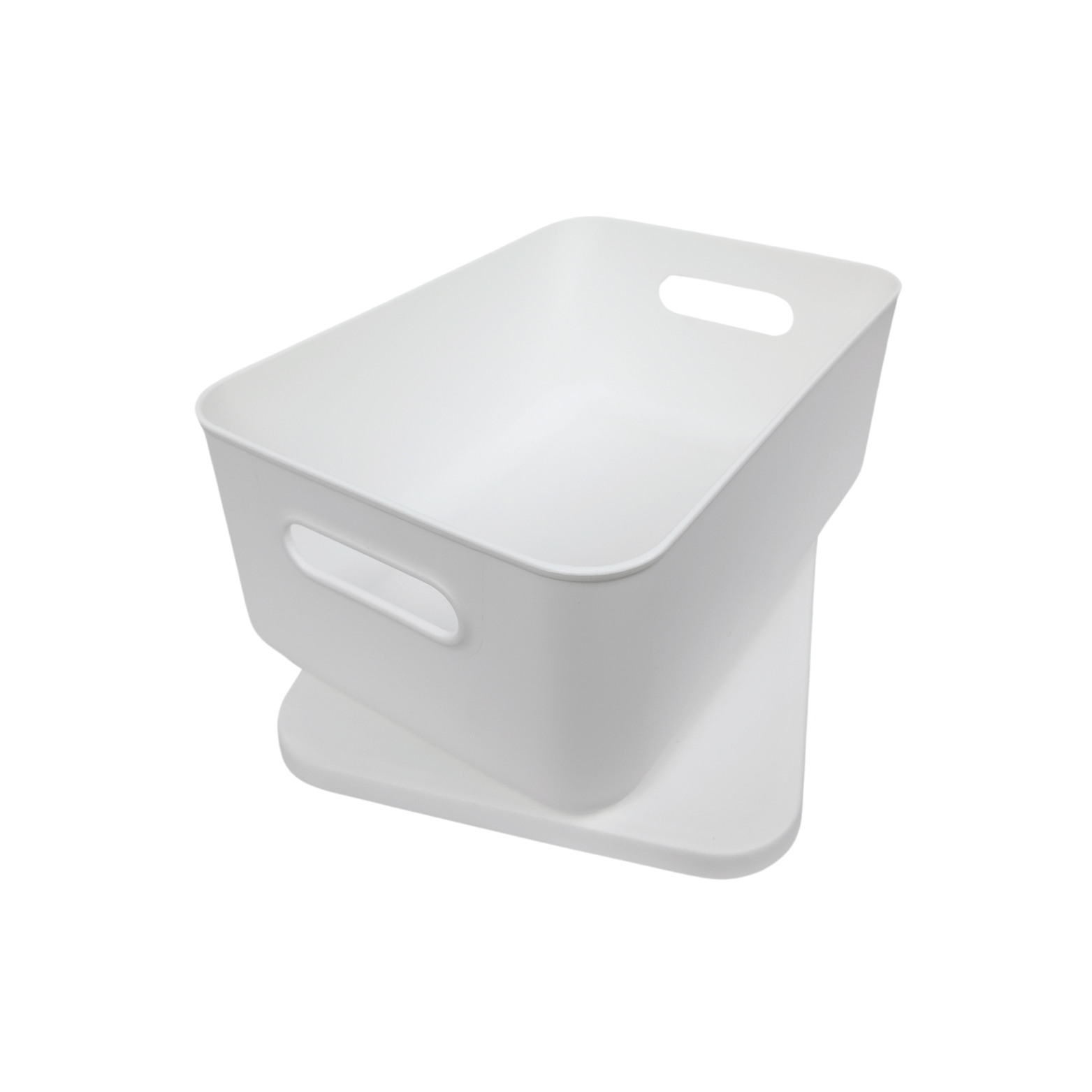 Medium White Storage Tub with Lid-2