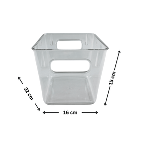 Medium Clear Bathroom Tub – Stackable Storage Organiser
