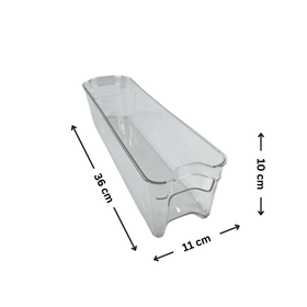 Medium Clear Fridge Storage Box with Handles – 36cm