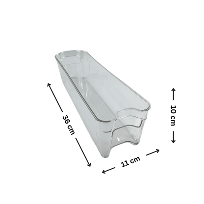 Medium Clear Fridge Storage Box with Handles – 36cm-1