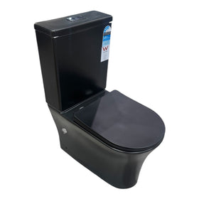 Imperial Two-piece Rimless Modern Toilet | Matte Black | Round