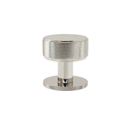 Momo Belgravia knurled solid brass cabinet handle with textured grip, modern luxury kitchen drawer and cupboard pull