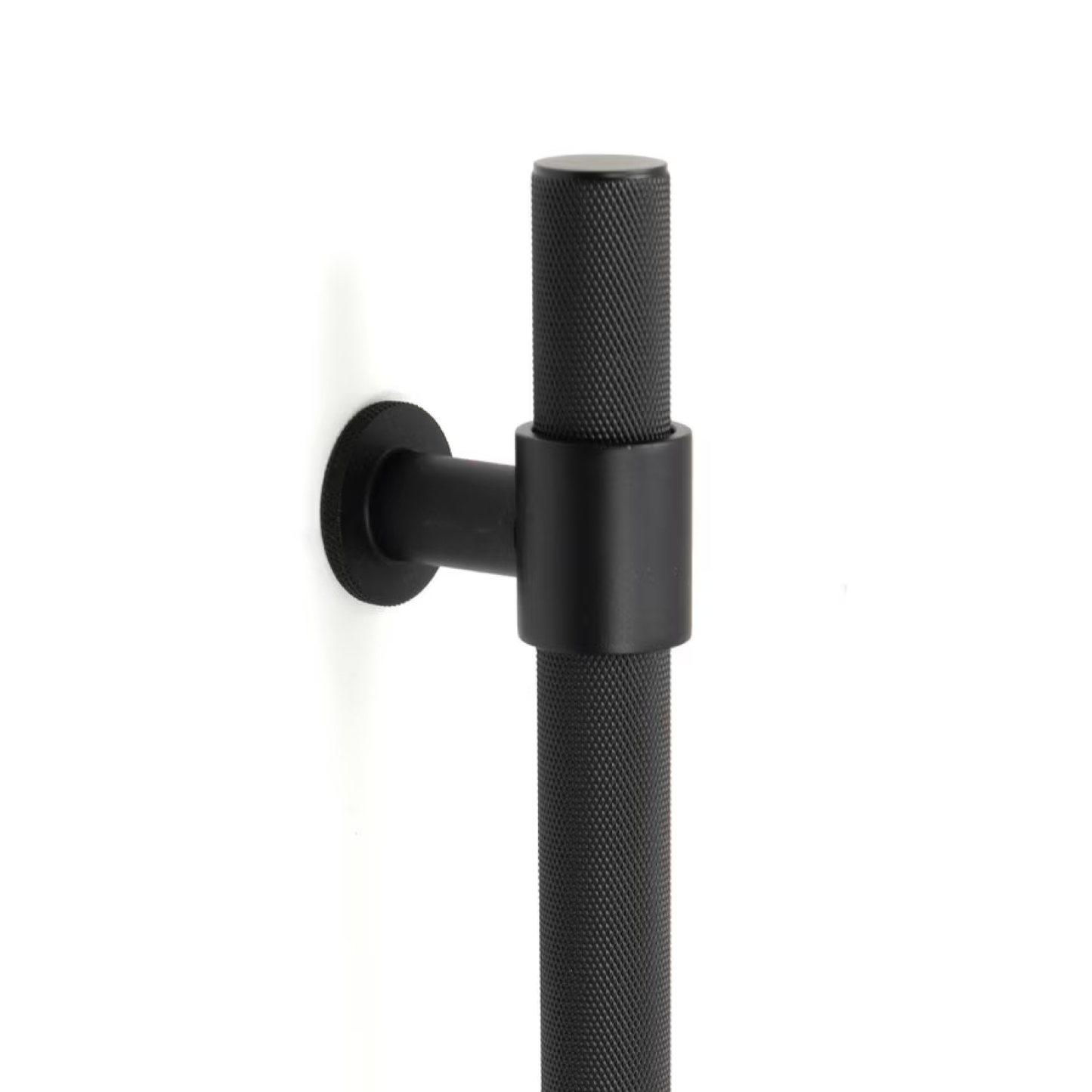 Momo Belgravia knurled solid brass cabinet handle with textured grip, modern luxury kitchen drawer and cupboard pull